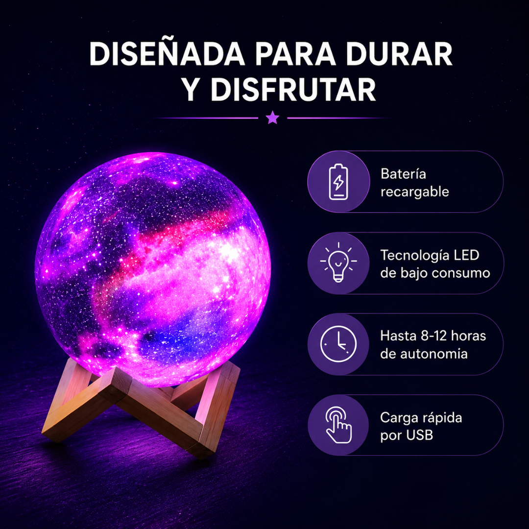Moonglow Lámpara LED Galaxia Anti-Estrés